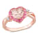 1 1/3 CT TGW Morganite, Tourmaline and Diamond Heart Ring in 18K Rose
Gold Over Sterling Silver