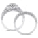 1/6 CT TW Diamond Vintage Bridal Set in Sterling Silver