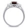 2 CTW  Garnet and Created White Sapphire 3-Stone Ring in Sterling Silver