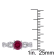 1 CT TGW Created Ruby and 1/10 CT TW Diamond Infinity Engagement Ring in
10K White Gold
