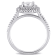 1 CT DEW Created Moissanite and 1/3 CT TW Diamond Double Halo Engagement
Ring in 14K White Gold