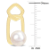 8.5-9MM Freshwater Cultured Pearl Geometric Earrings in Yellow Plated
Sterling Silver