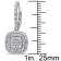 1/2 CT TW Diamond Layered Halo Leverback Earrings in Sterling Silver