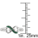 1/7 CTW Emerald Accent Infinity Ring in Sterling Silver with Black
Rhodium Plated