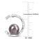 7.5-8MM Black Freshwater Cultured Pearl and White Topaz Open Wave
Earrings in Sterling Silver