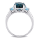 4 1/2 CT TGW London Blue and Sky Blue Topaz with Diamond Accent 3-Stone
Ring in Sterling Silver