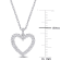 3/5 CT DEW Created Moissanite Open Heart Pendant with Chain in Sterling Silver
