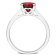 2 5/8 CTW Garnet Solitaire Ring in Sterling Silver