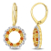 1 1/2 CT TGW Multi Gemstone Open Circle Drop Earrings in 18K Yellow Gold
Over Sterling Silver
