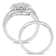 1/4 CT TW Diamond Vintage Bridal Set in Sterling Silver