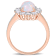 2 1/6 CT TGW Blue Ethiopian Opal, White Topaz and Diamond Accent Ring in
Rose Plated Sterling Silver