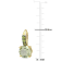12-3/8ctw Green Quartz and Peridot Drop Earrings in Yellow Sterling
Silver with Black Rhodium