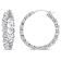 1 1/4 CT DEW Created Moissanite Hoop Earrings in Sterling Silver