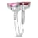 2 1/5 CT TGW Ruby, Pink Sapphire and 1/10 CT TW Diamond Ring in 14K
White Gold