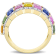 6 4/5 CT TGW Multi-Color Sapphire Anniversary Band Ring in 14K Yellow Gold