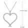 1 1/4 CT TGW Lab Grown Diamond Heart Pendant with Chain in 14K White Gold