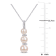 6-8.5MM Freshwater Cultured Pearl and Diamond Drop Pendant with Chain in
Sterling Silver