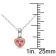 Created Pink Sapphire Accent Trillium Child's Pendant with Chain in
2-Tone Sterling Silver