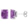 4 3/8 CT TGW Octagon Amethyst Stud Earrings in Sterling Silver