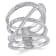 1/5 CT TW Diamond Crossover Ring in Sterling Silver