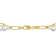 7-7.5 MM Freshwater Cultured Pearl Link Layered Necklace in 18K Yellow
Gold Over Sterling Silver