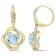 5 1/4 CT TGW Sky Blue Topaz and White Topaz Floral Earrings in Yellow
Plated Sterling Silver