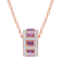 2 1/7 CT TGW Amethyst and White Topaz Pendant with Chain in Rose Plated
Sterling Silver