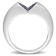 1/5 CT TGW Created Blue Sapphire Heart Ring in Sterling Sliver with
Black Rhodium Plated