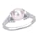 7-7.5MM Freshwater Cultured Pearl and Diamond Accent Vintage Ring in
Sterling Silver