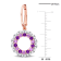 1 2/5 CT TGW Multi Gemstone Open Circle Drop Earrings in 18K Rose Gold
Over Sterling Silver