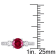 1 1/3 CT TGW Created Ruby, White Sapphire & Diamond Accent 3-Stone
Engagement Ring in 10K White Gold