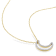 1/5ctw Diamond Moon Pendant with Chain in 18K Yellow Gold Over Sterling Silver