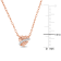 5/8 CT TGW Morganite and Diamond Accent Heart Swirl Necklace in Rose
Plated Sterling Silver