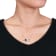 1 1/2 CT TGW Created Blue and White Sapphire Black Spinel Dog Necklace
in Sterling Silver