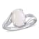 1 5/8 CT TGW Opal and 1/10 CT TW Diamond Twist Ring in Sterling Silver