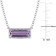 2 3/8 CT TGW Amethyst and White Sapphire Halo Necklace in Sterling Silver
