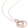 1/5ctw Diamond Triple Circle Pendant with Chain in 18K Rose Gold Over
Sterling Silver