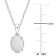 1 CT TGW Opal Solitaire Pendant With Chain in Sterling Silver
