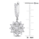 4/5 CT TW Diamond Floral Drop Earrings in 14K White Gold
