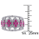3 CT TGW Created Ruby and Created White Sapphire Floral Vintage Ring in
Sterling Silver