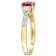 1 1/3 CT TGW Created Ruby, Created White Sapphire & Diamond Accent 3
Stone Ring in 10K Yellow Gold