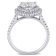 2-5/8 CT DEW Created Moissanite Double Halo Engagement Ring in 10K White Gold
