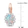 1 3/4 CT TGW Blue Ethiopian Opal, White Topaz with Diamond Earrings in
Rose Plated Sterling Silver