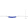 1/2ctw Blue Sapphire Bead Bar Necklace in Sterling Silver