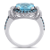 4 4/5 CT TGW London Blue and Sky Blue Topaz with 1/8 CT TW Diamond Halo
Ring in Sterling Silver