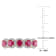 1 3/4 CT TGW Ruby and 1/5 CT TW Diamond Semi-Eternity Ring in 14K Yellow Gold