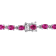 16 1/2 CT TGW Created Ruby Bracelet in Sterling Silver