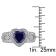 2 1/4 CT TGW Created Blue Sapphire and 1/10 CT TW Diamond Heart Ring in
Sterling Silver