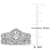 1/4 CT TW Diamond Hexagon Halo Bridal Ring Set in Sterling Silver