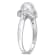 7-7.5MM Freshwater Cultured Pearl and Created White Sapphire Halo Ring
in Sterling Silver